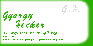 gyorgy hecker business card